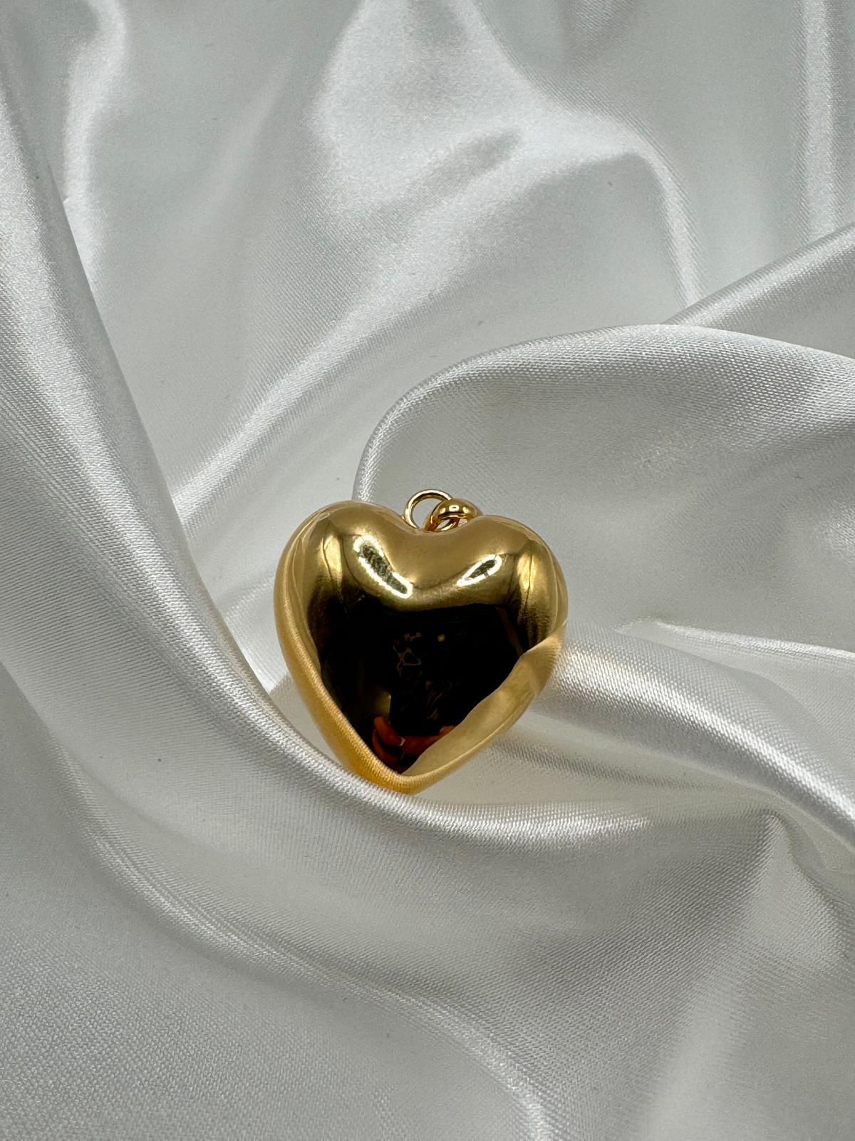 Collana in oro 18k - cuore elettroformato