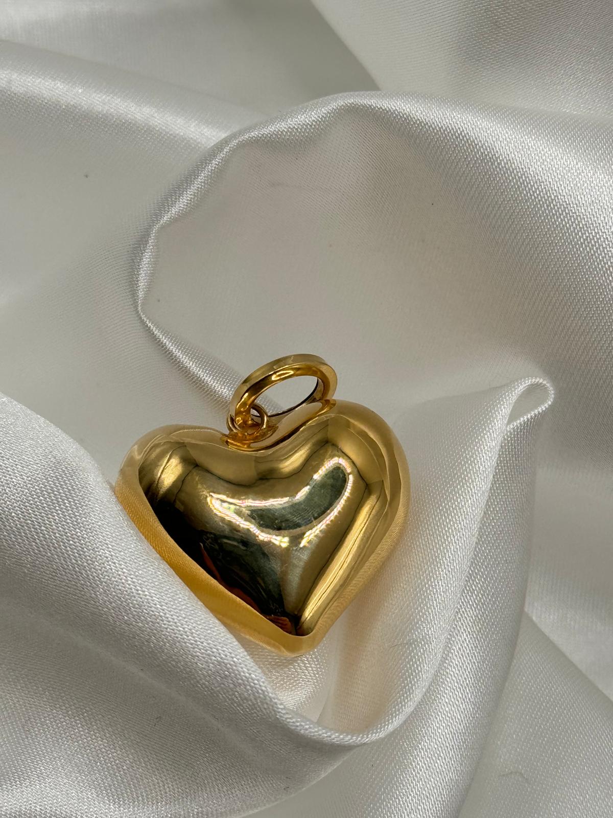 Collana in oro 18k - cuore elettroformato