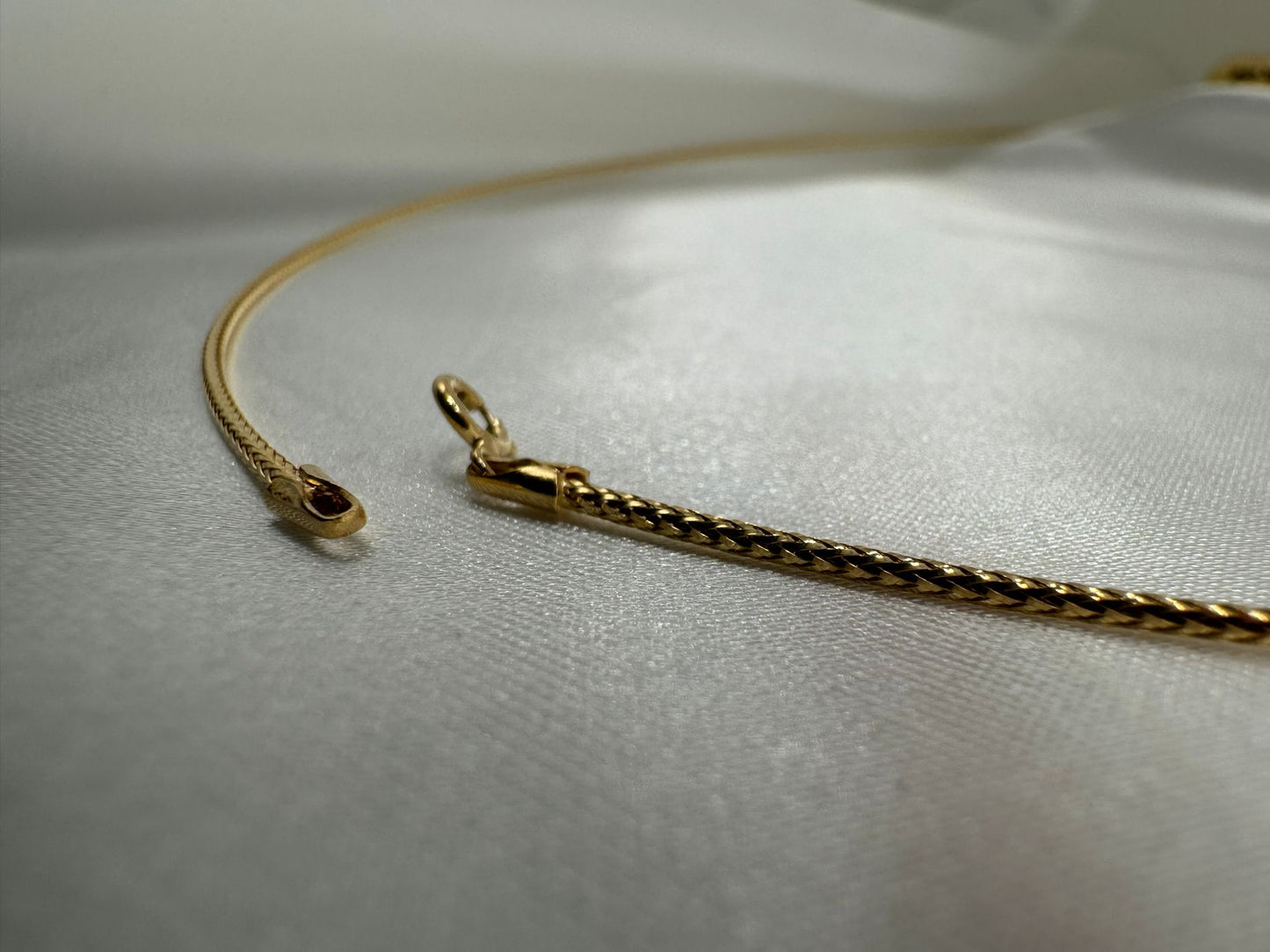 Collana Schiava o Rigida Girocollo in Oro 18K - Cuore Elettroformato